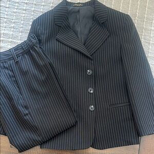 Boys Black Pinstripe Suit size 6